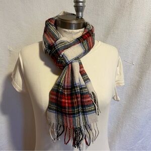 James Pringle dress Stewart plaid scarf. Unisex